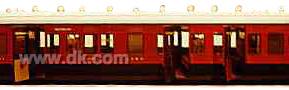 90016035.jpg - Three-in-one car This 1904 British railroad car has first-, 
second-, and third-class compartments in the same vehicle, with no connecting corridor. Each compartment has its own lavatory. To label, see p. 28–29.