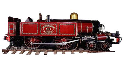 25928.jpg - Underground locomotive This steam locomotive was built for the Metropolitan Railway in London in 1866, only three years after the underground railroad opened. To label, see pp. 56–57.
